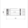 Connecteur SVLEC M40 Male 8 broches 630V / 250V 75A / 30A