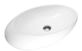 Lavabo moderno in ceramica di colore bianco puro