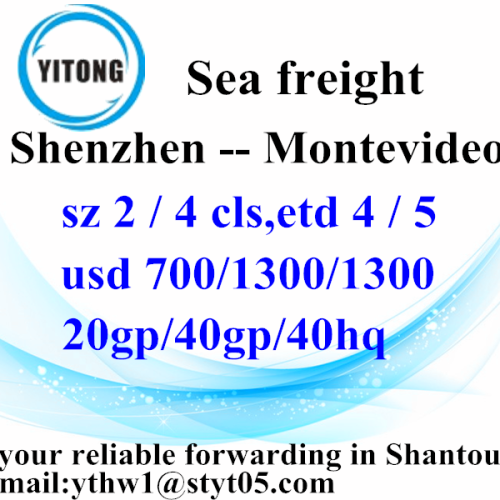 Services d&#39;expédition de fret maritime à Shenzhen à Montevideo