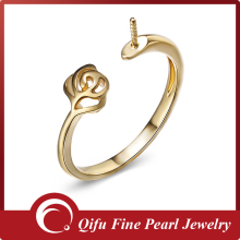 Creative 14K yellow gold 585 pearl ring mounting