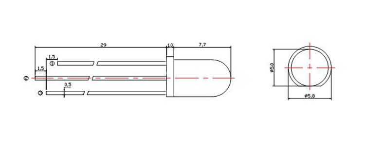 Dual Color LED Size