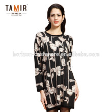 Ladies Elegant Tie-Dye Dress, Women Blend Yarn One-Piece Dress