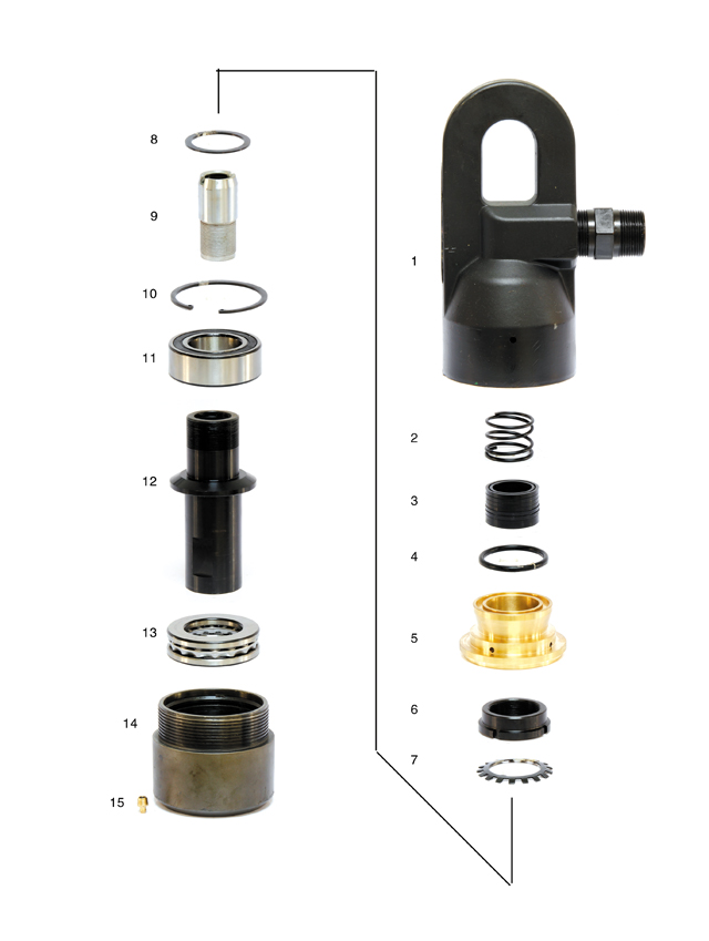 compact water well drilling swivel for drill rig