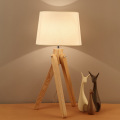 LEDER houten vloerverlichtingslamp