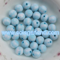8MM 10MM 12MM Acrylic Plastic Round Striped Gumball Beads