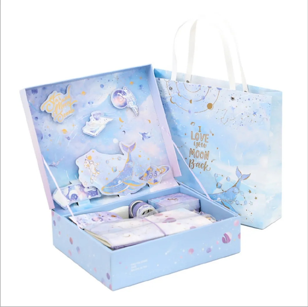 Greeding Card and stationery Gift Box &Gift Bag Set