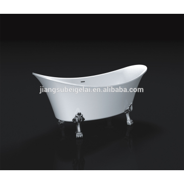 freestanding acrylic bath double slipper stream line bath
