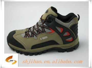 2015 high ankle genuine leather hiking shoes trekking boots