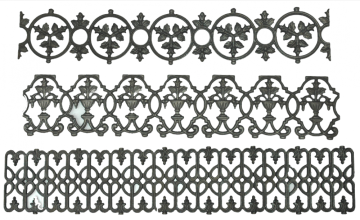 Ornamental wrought iron rosettes