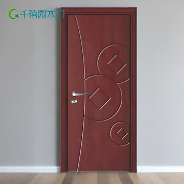 Porte en bois Lucky Coin Design pour chambre à coucher