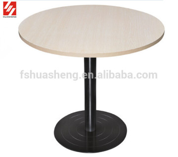 wood material metal type base small cafe table