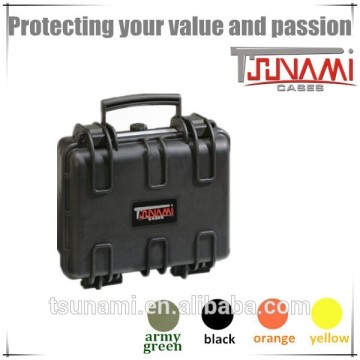 Tsunami waterproof plastic tool case hard tactical plastic electronics case with foam