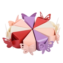 Custom Printed Colorful Paper Wedding Candy Box