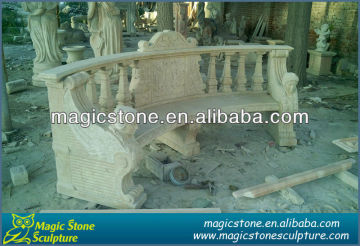 stone antique garden bench