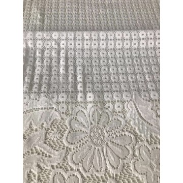 Polyester Lace Fabric Scallopped Edge