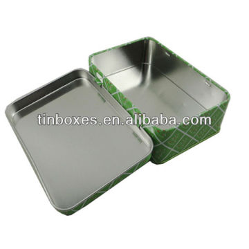 rectangular hinged metal tins