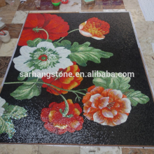 handmade wall tile flower glass mosaic wall art murals