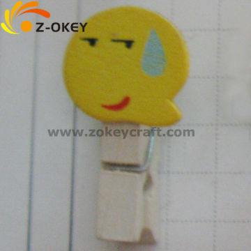 customized QQ expressions silk screening wood clips www alibaba com