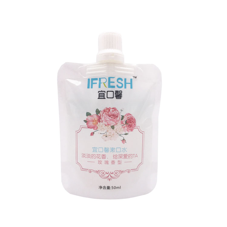 50ml Pocket Pack Peppermint Flavor or Rose Flower Natural Individual Mouth Wash