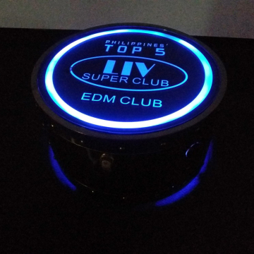 round glass top Led bar counter coffee table