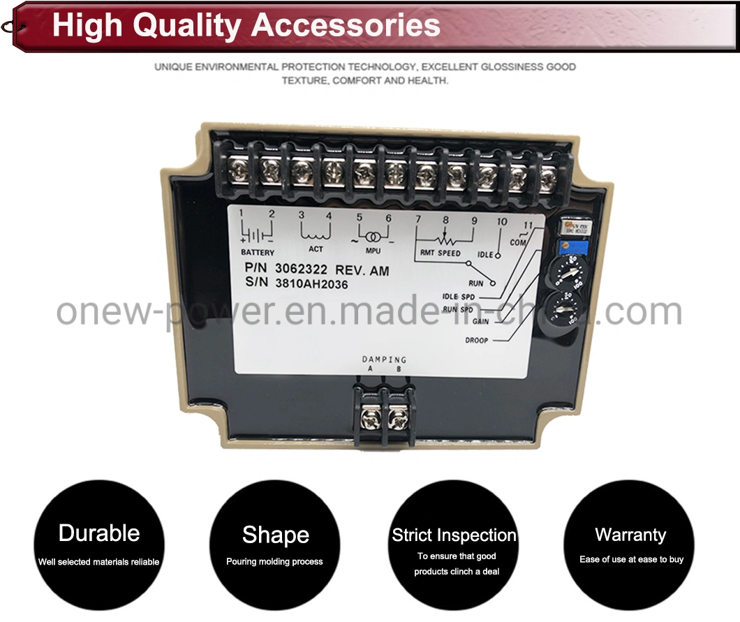 Generator Engine Speed Controller Governor Control Unit Efc 3062322