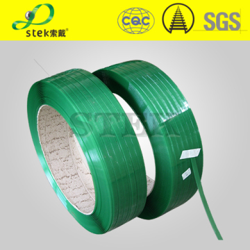 green pet strap,Plastic packing strap for Coconut fibre packing