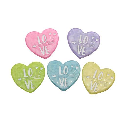 Εργοστάσιο Προμήθεια Heart LOVE Resin Cabochon Beads Χειροποίητα χειροτεχνήματα Λεύκωμα που κατασκευάζει κοσμήματα στολίδι