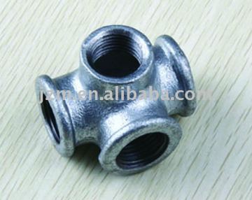 malleable iron side outlet tee beaded equal connector