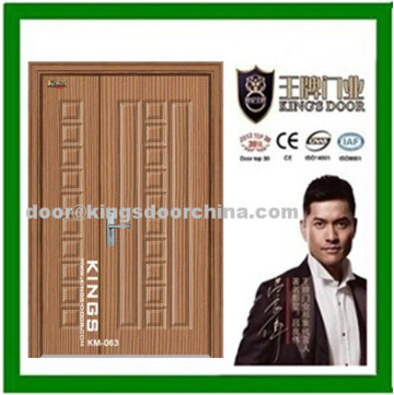 Pvc coated wooden entrance doors