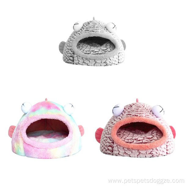 Cat Bed House Pet Nest Big Eye Fish