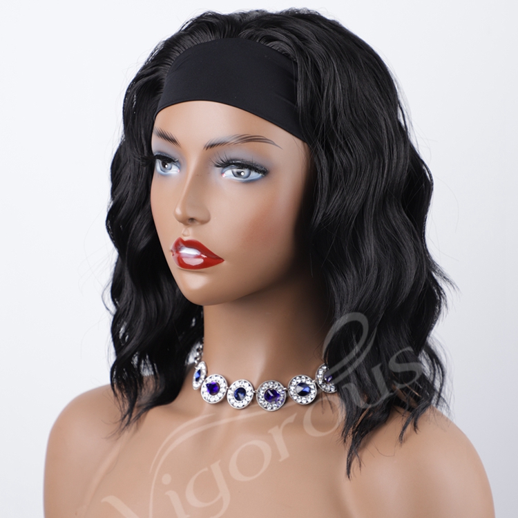 2020 New Designer Afro Spring Headwrap Pre Plucked Multifunctional Synthetic Custom Afro Kinky Curly Headband Wig