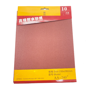 Red Aluminum Oxide Abrasive Paper Packing