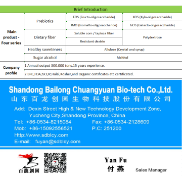 Factory Direct Sale FOS Fructo-oligosaccharide Powder