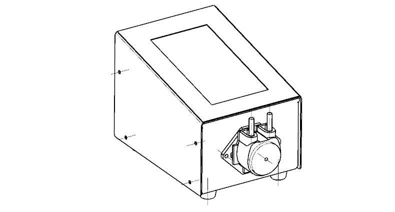 Multi channel micro Intelligent  peristaltic pump with LCD Screen Peristaltic Pump  for lab