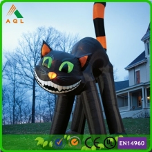 cheap black inflatable halloween cat/ giant inflatable lucky cat hot sale