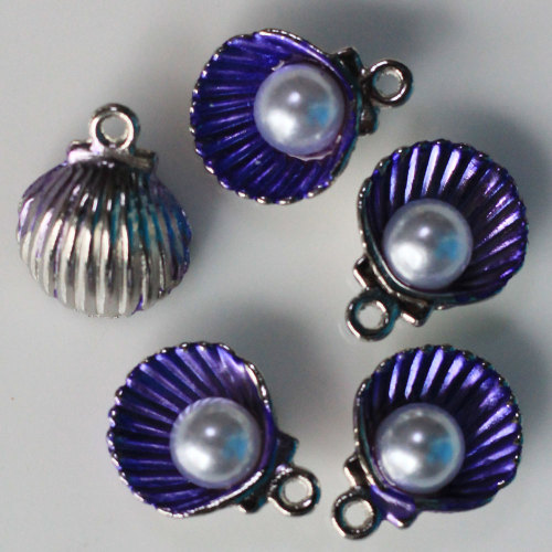 Commercio all&#39;ingrosso 100 pz/lotto perla artificiale conchiglia Charms fai da te mare oceano fascini accessori gioielli ciondolo