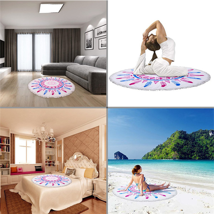 round microfiber beach towel