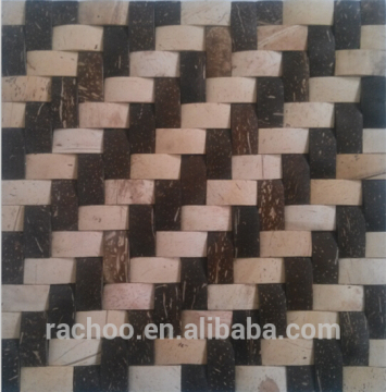 Arch surface natural coir coconut shell MOP mosaic tile