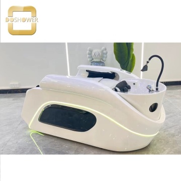 White LED Light Wash Head Spa Shampoo Units for Human Touch Massage Chairs