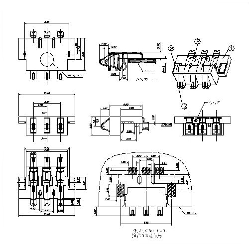 ABT12-03LBXD 2.5mm Pitch 3P Battery  connector