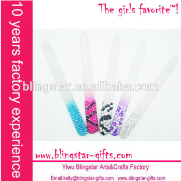 bling rhinestone glass nail file