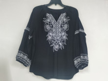 Ladies woven embroidered top