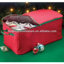 Cotton Quilted Christmas Ornament Storage Box