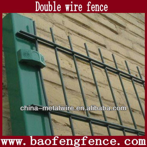 Galvanized doublebeam welded mesh fence