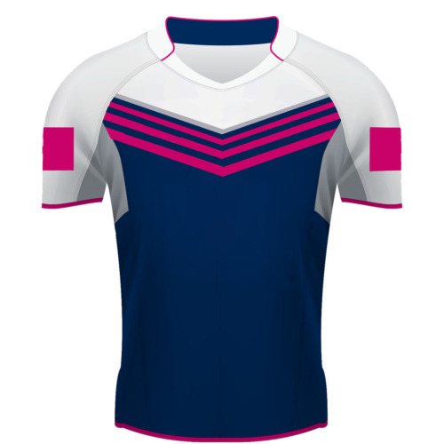 Lèine T Rugby Collared Custom Stripes