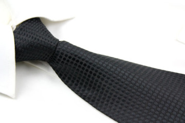 Mens 100% Polyester Black Necktie