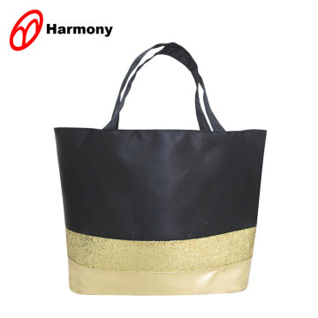 Good quality fashion shiny Golden Glitter Sequin tote bag