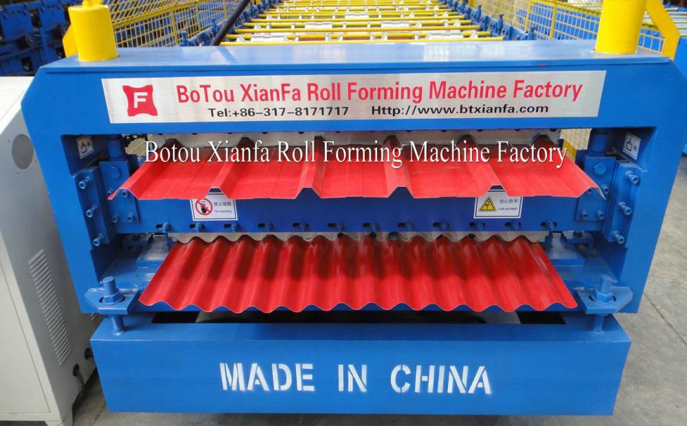Roof corrugated and trapezoid roll forming machine