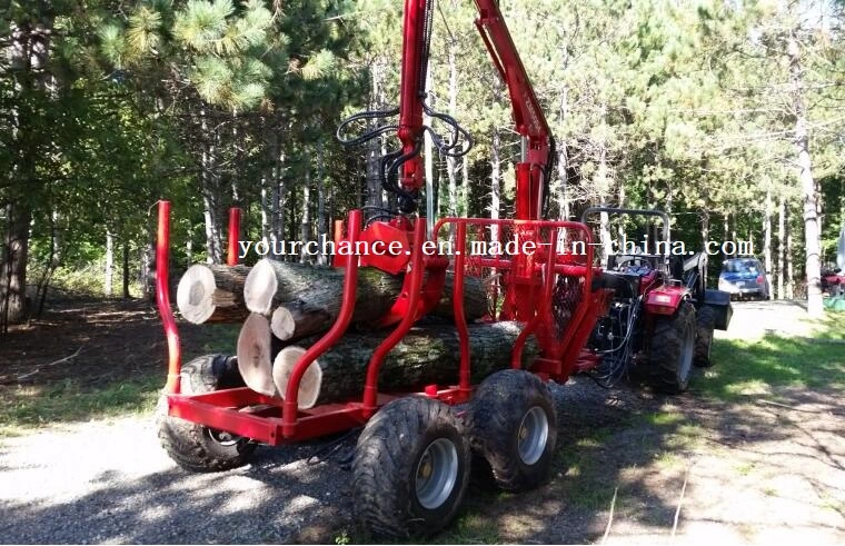Ce Certificate Zm5004 Log Loading Trailer with Crane for Sale