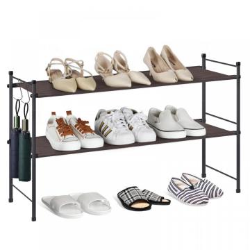 2 Tier Shoe Collection Rack for Entryway